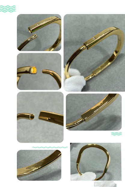 [Resenara Jewelry]LOCK BRACELET 8 DIAMOND
