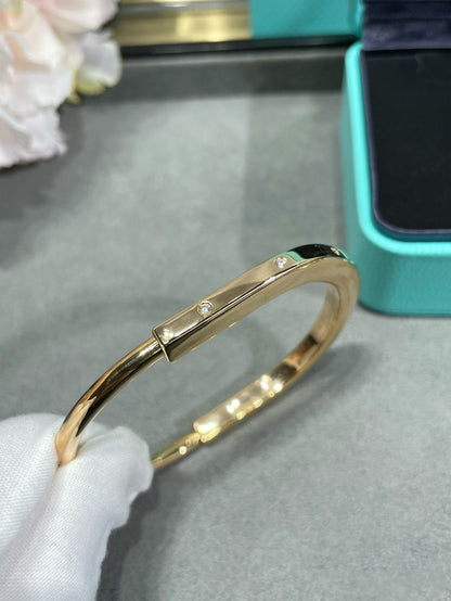 [Resenara Jewelry]LOCK BRACELET 8 DIAMOND