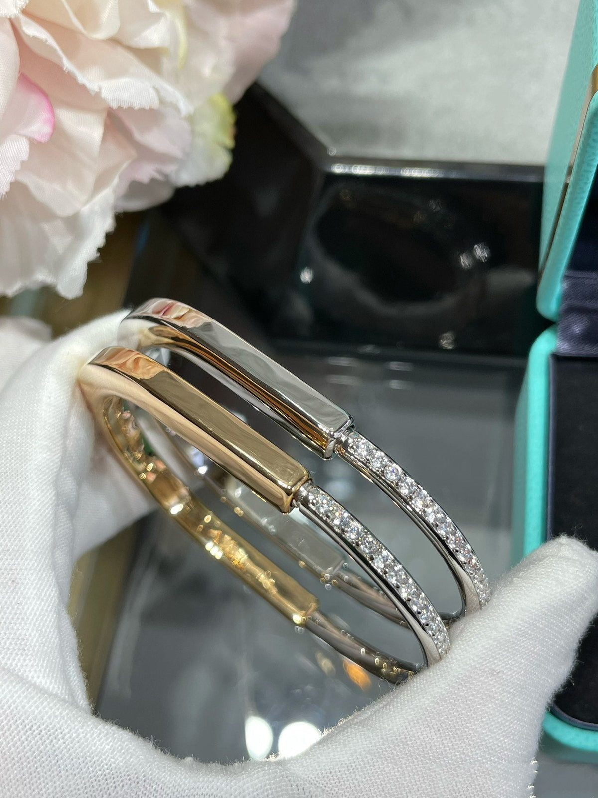 [Resenara Jewelry]LOCK BRACELET DIAMOND