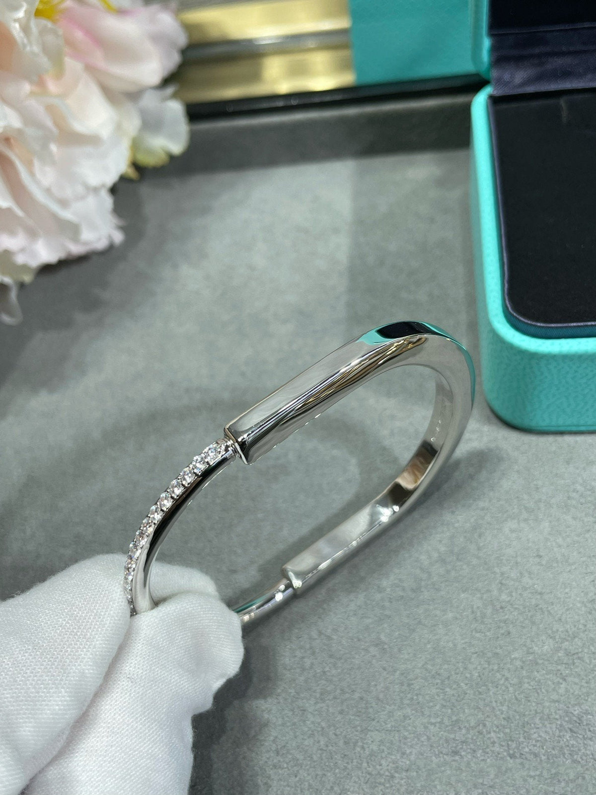 [Resenara Jewelry]LOCK BRACELET DIAMOND