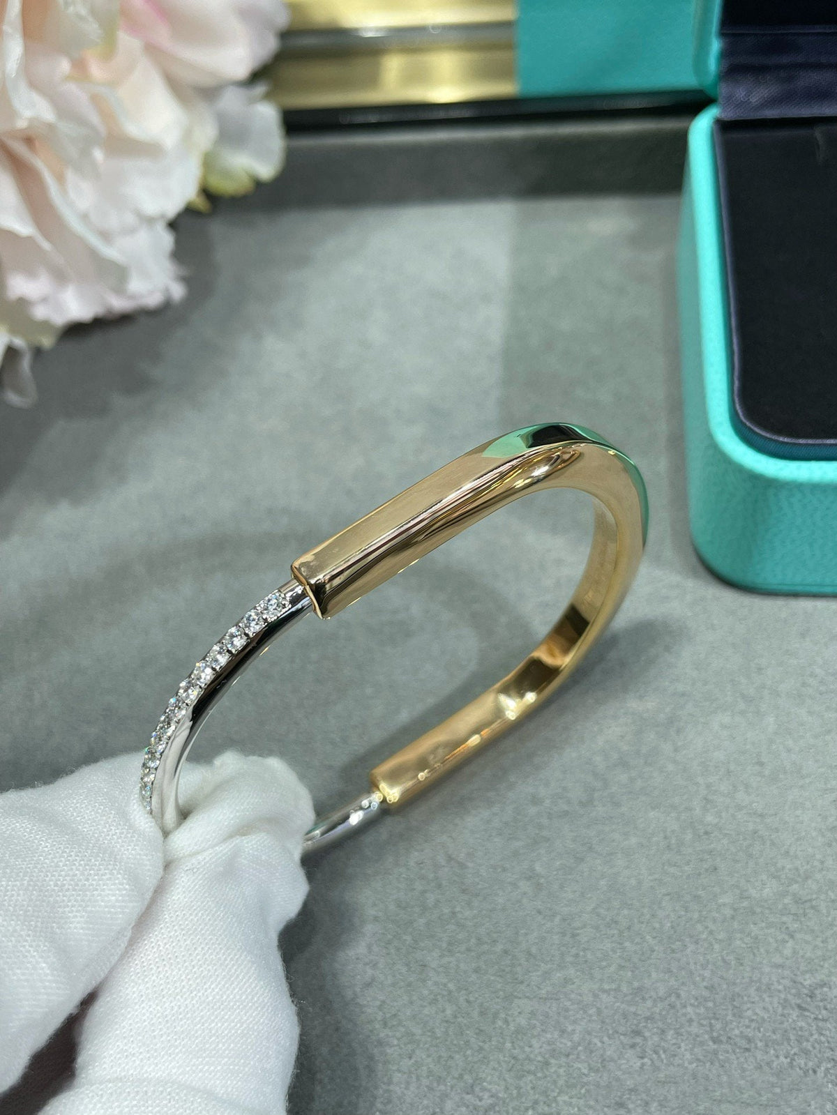 [Resenara Jewelry]LOCK BRACELET DIAMOND