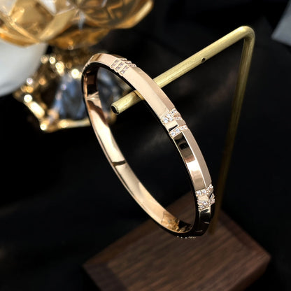 [Resenara Jewelry]ATLAS BRACELET 6MM DIAMOND PINK GOLD