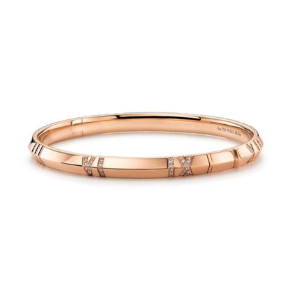 [Resenara Jewelry]ATLAS BRACELET 6MM DIAMOND PINK GOLD