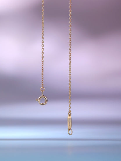 [Resenara Jewelry]BIG SMILE PEDANT PINK DIAMOND NECKLACE