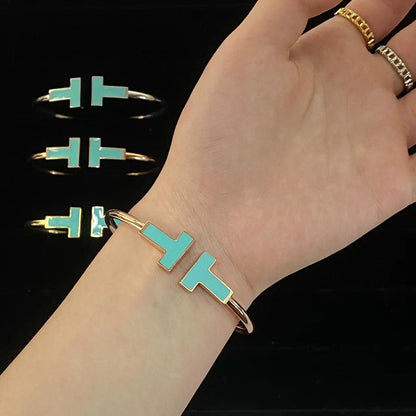 [Resenara Jewelry]T WIDE TURQUOISE OPEN BRACELET