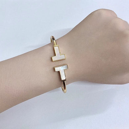 [Resenara Jewelry]T WIDE MOP OPEN BRACELET