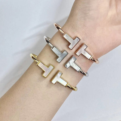 [Resenara Jewelry]T WIDE MOP OPEN BRACELET