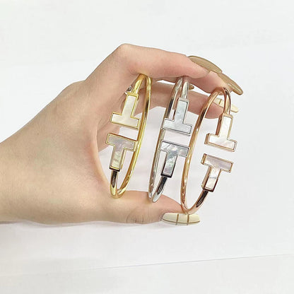[Resenara Jewelry]T WIDE MOP OPEN BRACELET