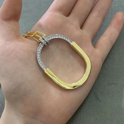 [Resenara Jewelry]LOCK DIAMOND NECKLACE