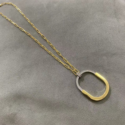 [Resenara Jewelry]LOCK DIAMOND NECKLACE