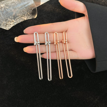 [Resenara Jewelry]HARDWEAR LONG DROP EARRINGS