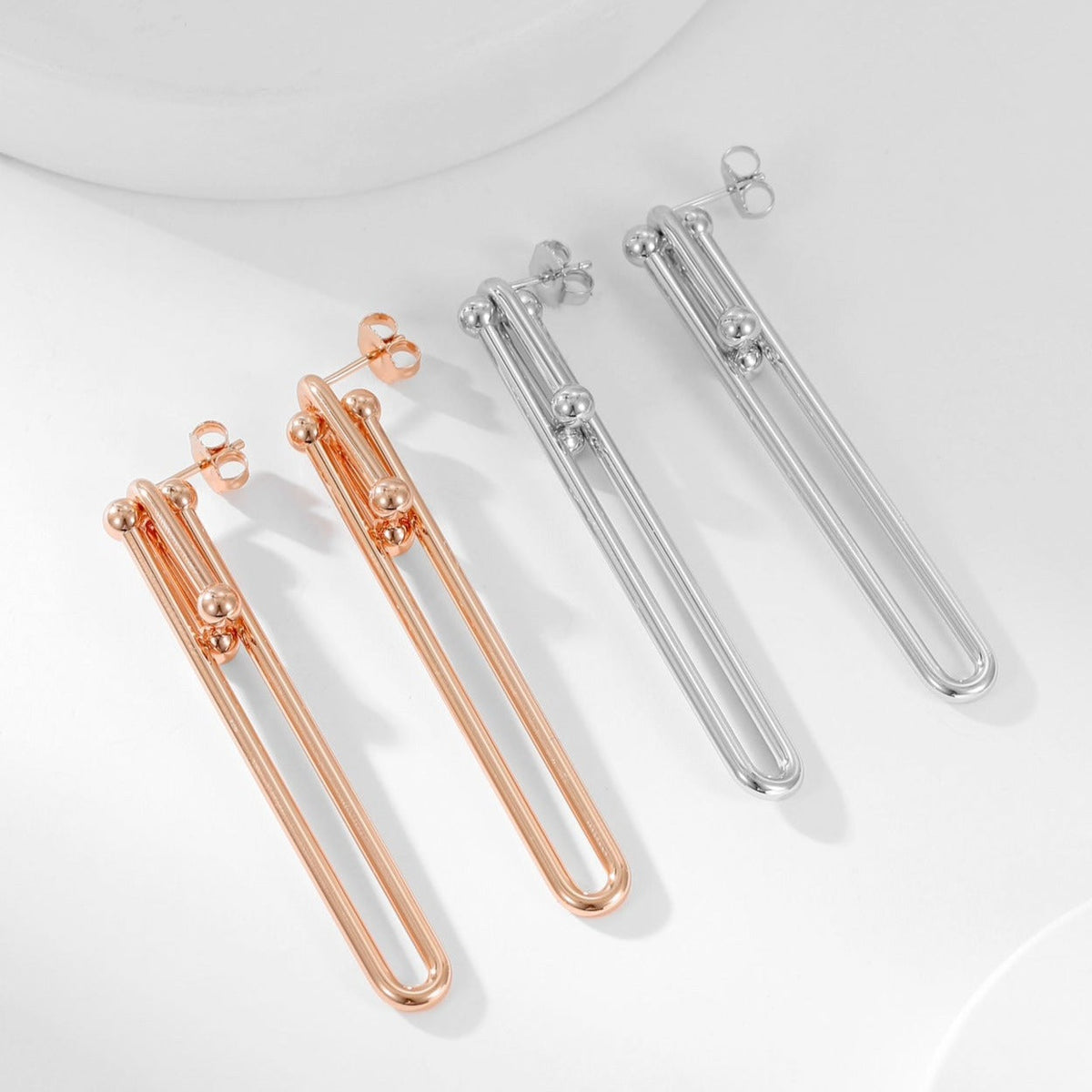 [Resenara Jewelry]HARDWEAR LONG DROP EARRINGS