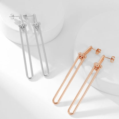 [Resenara Jewelry]HARDWEAR LONG DROP EARRINGS