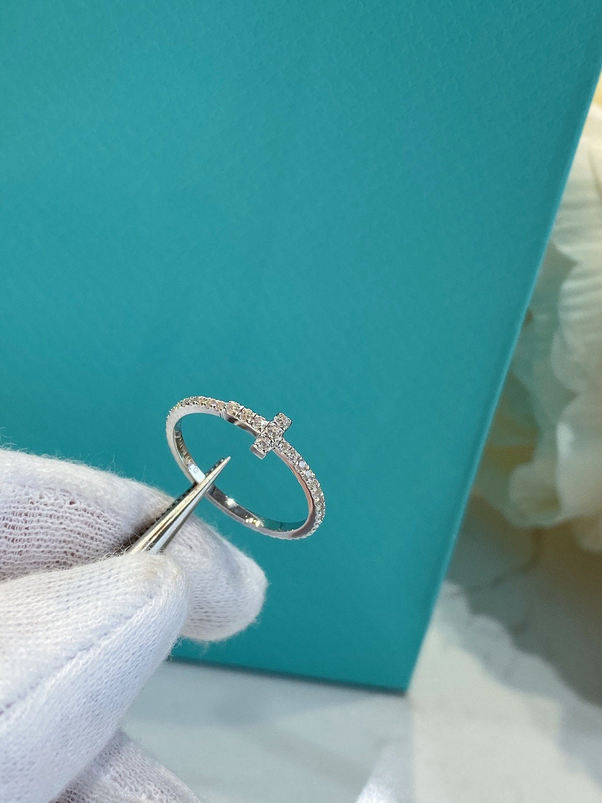 [Resenara Jewelry]T SMALL RING DIAMOND SILVER