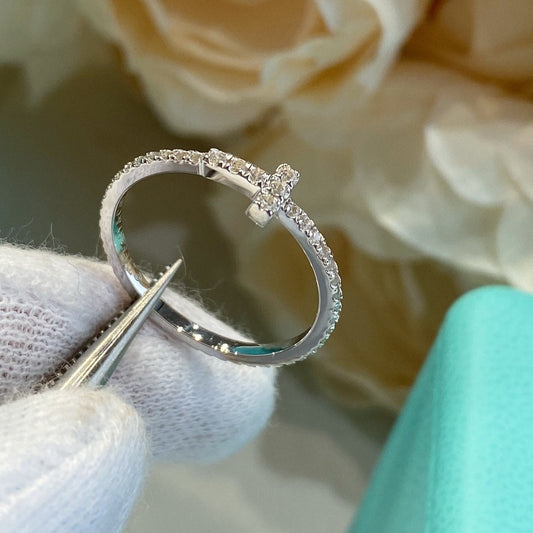 [Resenara Jewelry]T SMALL RING DIAMOND SILVER