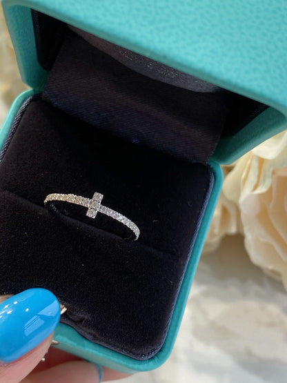 [Resenara Jewelry]T SMALL RING DIAMOND SILVER