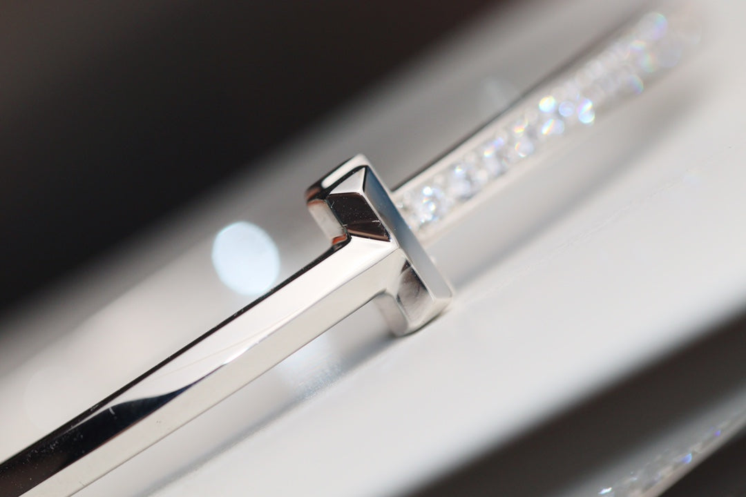 [Resenara Jewelry]NARROW T1 HINGED BANGLE DIAMOND SILVER