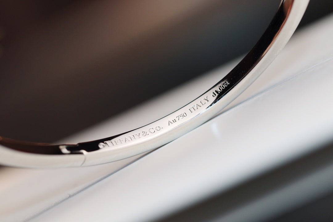 [Resenara Jewelry]NARROW T1 HINGED BANGLE DIAMOND SILVER