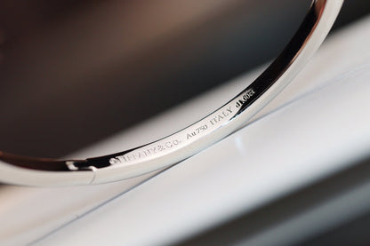 [Resenara Jewelry]NARROW T1 HINGED BANGLE DIAMOND SILVER