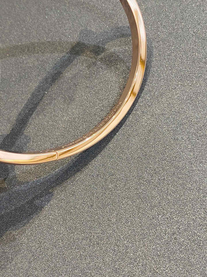 [Resenara Jewelry]NARROW T1 HINGED BANGLE DIAMOND PINK GOLD