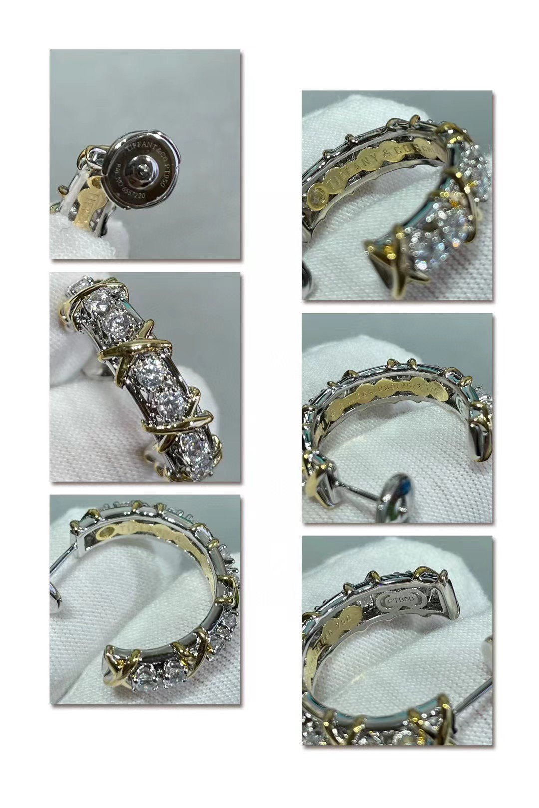 [Resenara Jewelry]SCHLUMBERGER GOLD DIAMOND EARRINGS