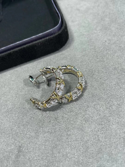 [Resenara Jewelry]SCHLUMBERGER GOLD DIAMOND EARRINGS
