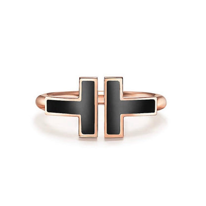 [Resenara Jewelry]T SMALL ONYX PINK GOLD RING