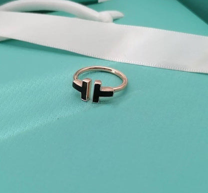 [Resenara Jewelry]T SMALL ONYX PINK GOLD RING