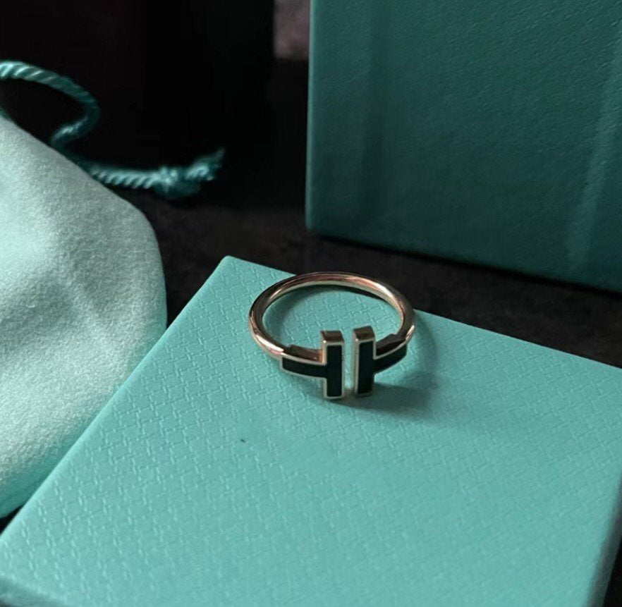 [Resenara Jewelry]T SMALL ONYX PINK GOLD RING