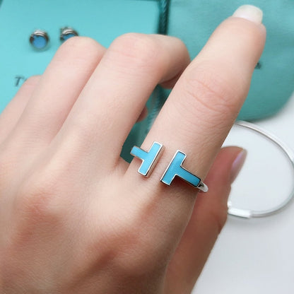 [Resenara Jewelry]T SMALL TURQUOISE SILVER RING