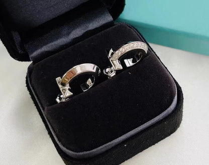 [Resenara Jewelry]T1 HOOP DIAMOND EARRINGS