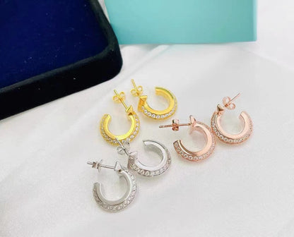 [Resenara Jewelry]T1 HOOP DIAMOND EARRINGS