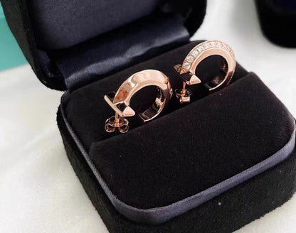 [Resenara Jewelry]T1 HOOP DIAMOND EARRINGS