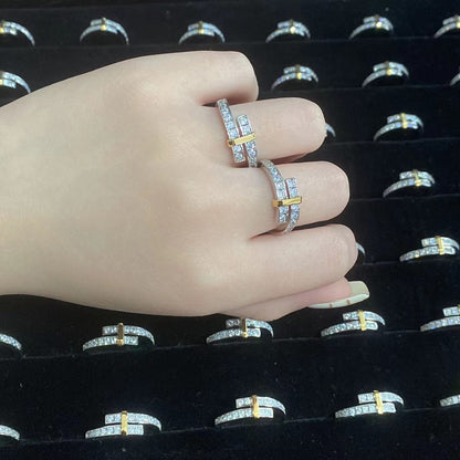 [Resenara Jewelry]EDGE GOLD SILVER DIAMOND RING