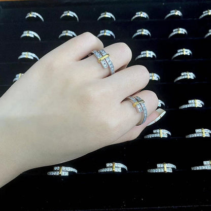 [Resenara Jewelry]EDGE GOLD SILVER DIAMOND RING