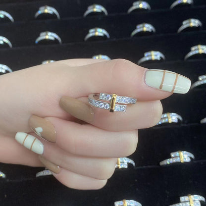 [Resenara Jewelry]EDGE GOLD SILVER DIAMOND RING