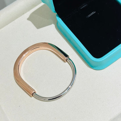 [Resenara Jewelry]LOCK PINK GOLD SILVER DIAMOND BRACELET