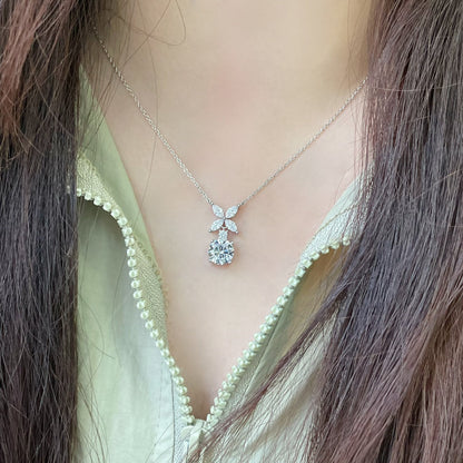 [Resenara Jewelry]VICTORIA PENDANT SILVER DIAMOND NECKLACE