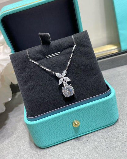 [Resenara Jewelry]VICTORIA PENDANT SILVER DIAMOND NECKLACE