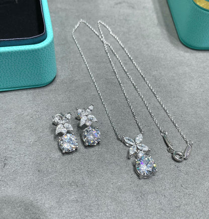[Resenara Jewelry]VICTORIA PENDANT SILVER DIAMOND NECKLACE