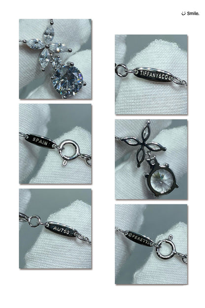 [Resenara Jewelry]VICTORIA PENDANT SILVER DIAMOND NECKLACE