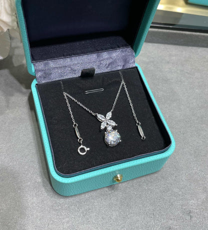 [Resenara Jewelry]VICTORIA PENDANT SILVER DIAMOND NECKLACE