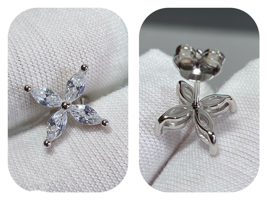 [Resenara Jewelry]VICTORIA SILVER DIAMOND STUD MINI EARRINGS