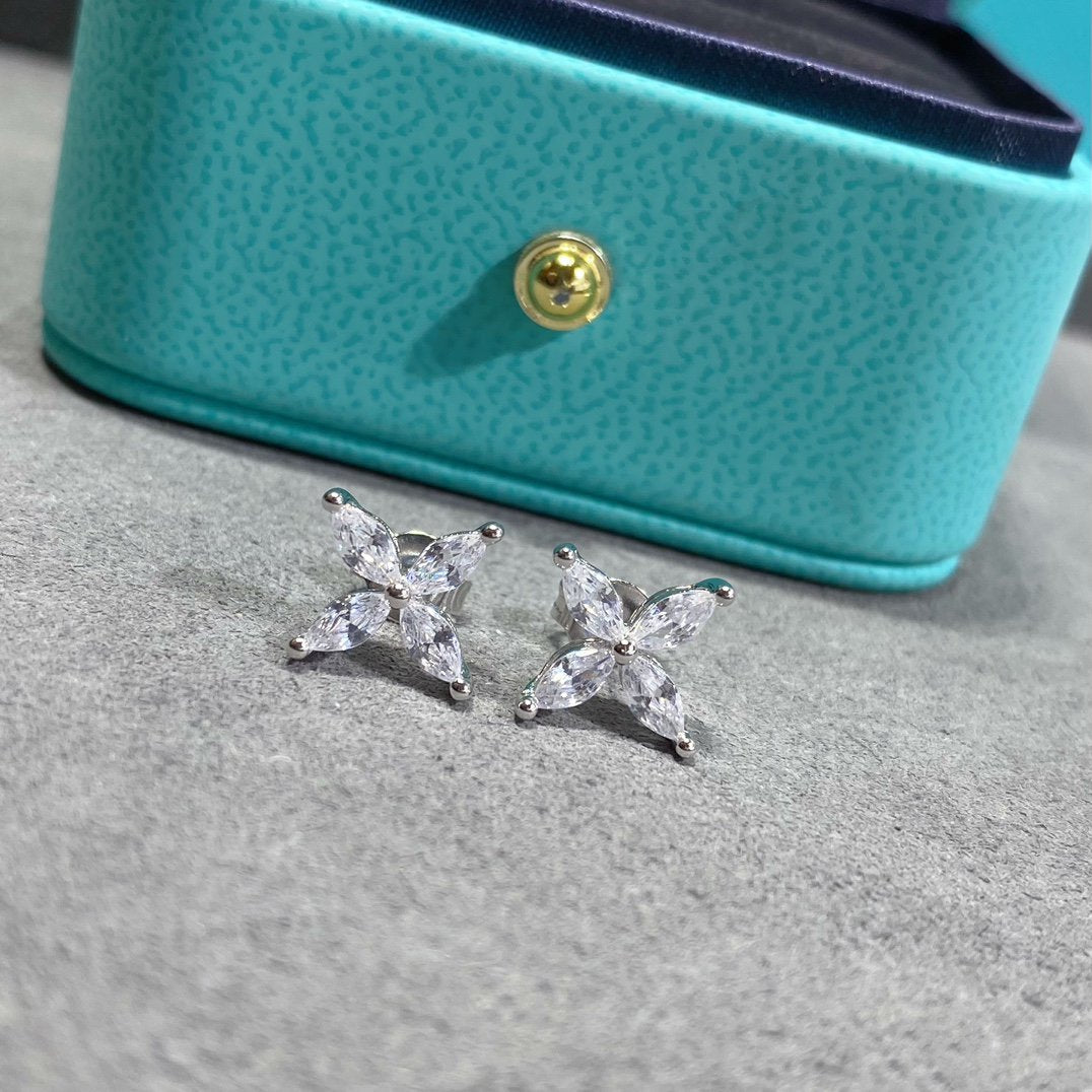 [Resenara Jewelry]VICTORIA SILVER DIAMOND STUD MINI EARRINGS