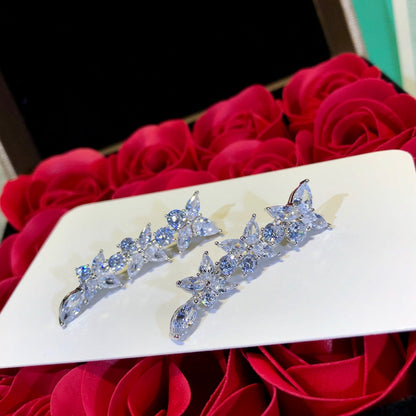[Resenara Jewelry]VICTORIA SILVER DIAMOND DROP EARRINGS
