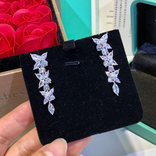 [Resenara Jewelry]VICTORIA SILVER DIAMOND DROP EARRINGS