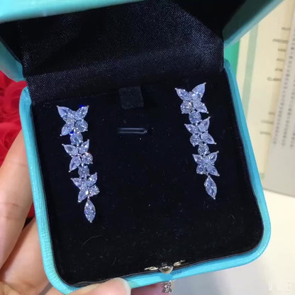 [Resenara Jewelry]VICTORIA SILVER DIAMOND DROP EARRINGS