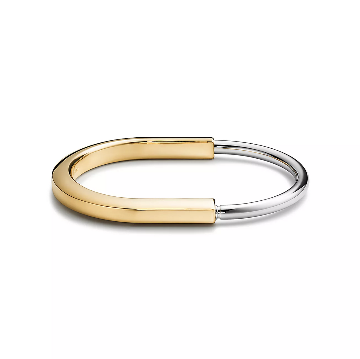 [Resenara Jewelry]LOCK BRACELET YELLOW AND WHITE GOLD