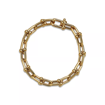 [Resenara Jewelry]HARDWEAR MEDIUM LINK 20 MOTIF GOLD BRACELET