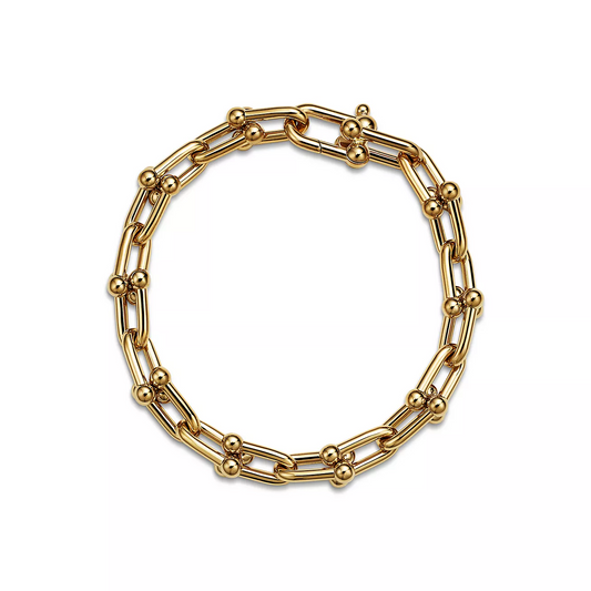 [Resenara Jewelry]HARDWEAR MEDIUM LINK 20 MOTIF GOLD BRACELET